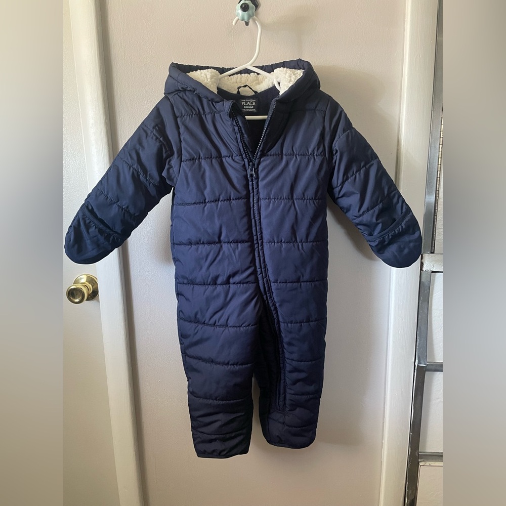 Navy Blue Hooded Snowsuit 12-18 months